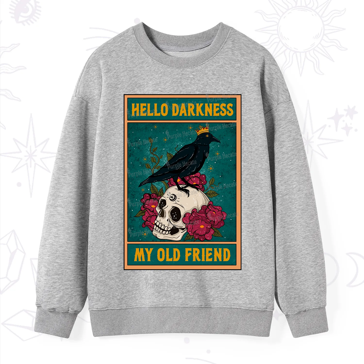 Purplehecate The Hello Darkness My Old Friend Oracle Card Sweatshirt
