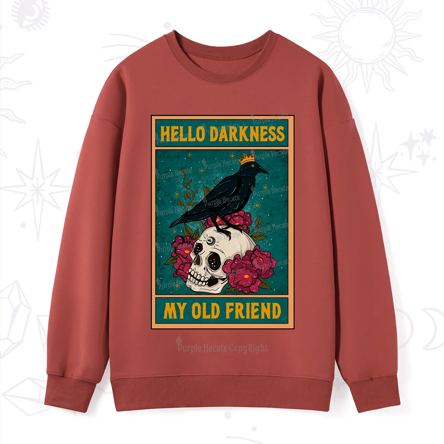 Purplehecate The Hello Darkness My Old Friend Oracle Card Sweatshirt