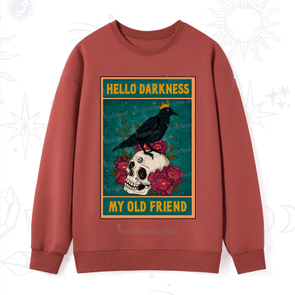 Purplehecate The Hello Darkness My Old Friend Oracle Card Sweatshirt