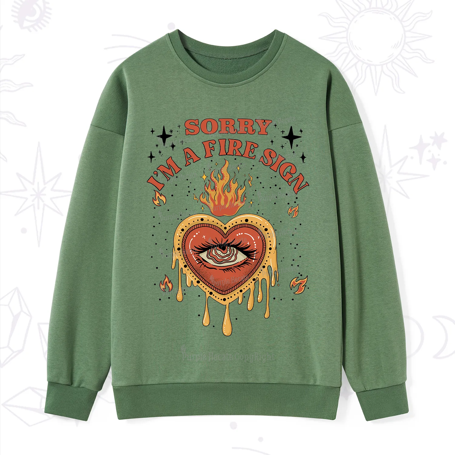 Purplehecate Sorry I'm A Fire Sign Sweatshirt