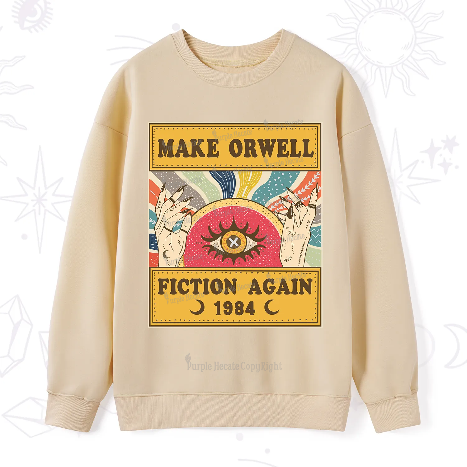 Purplehecate Make 1984 Fiction Again Sweatshirt