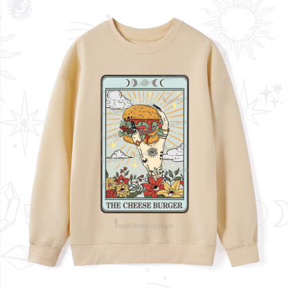 Purplehecate The Cheese Burger Tarot Sweatshirt