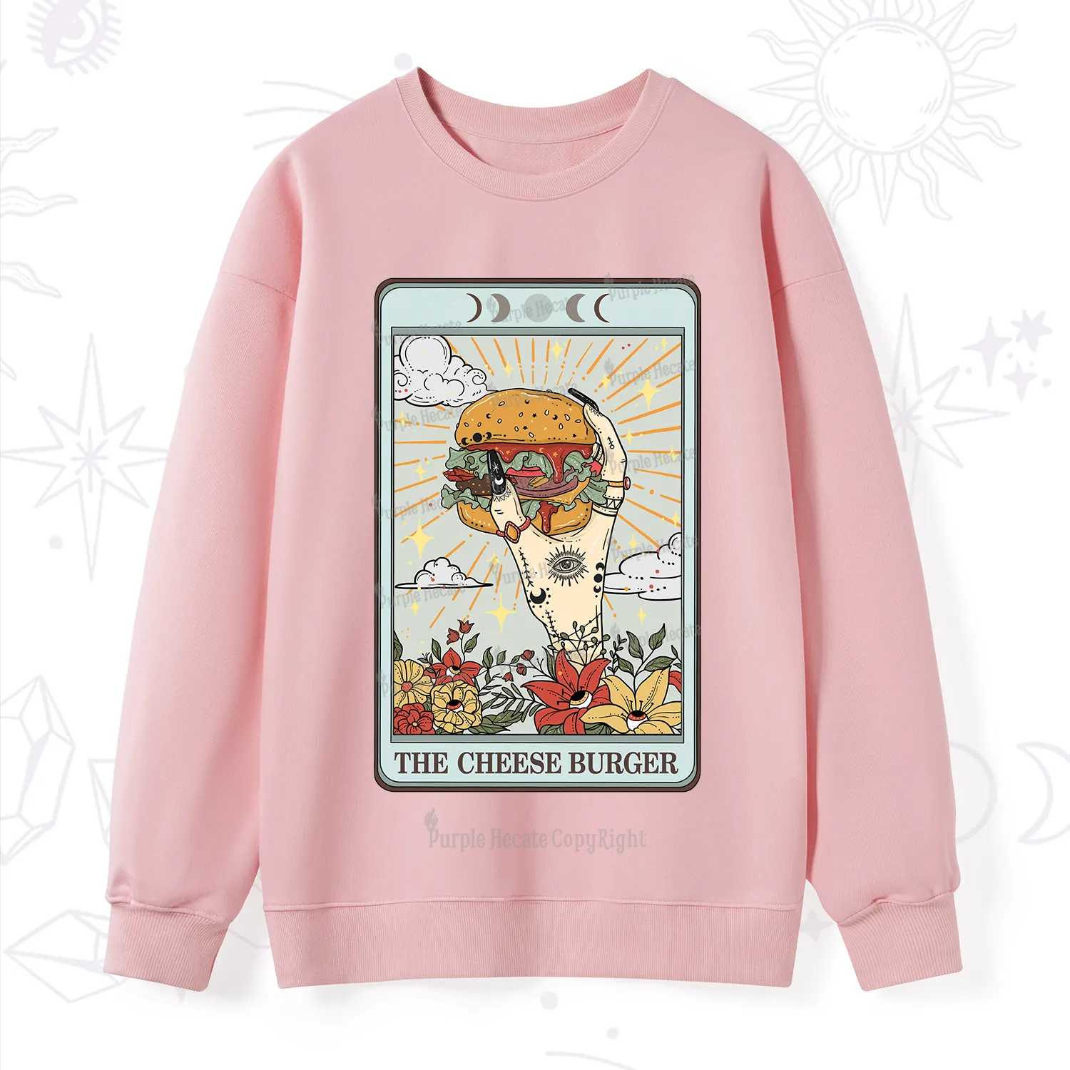 Purplehecate The Cheese Burger Tarot Sweatshirt