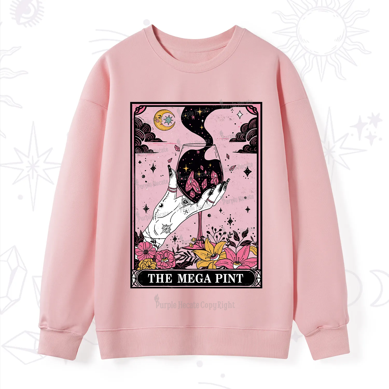 Purplehecate The Mega Pint Tarot Card Sweatshirt