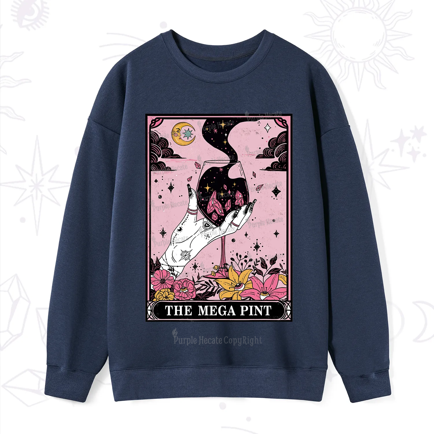 Purplehecate The Mega Pint Tarot Card Sweatshirt