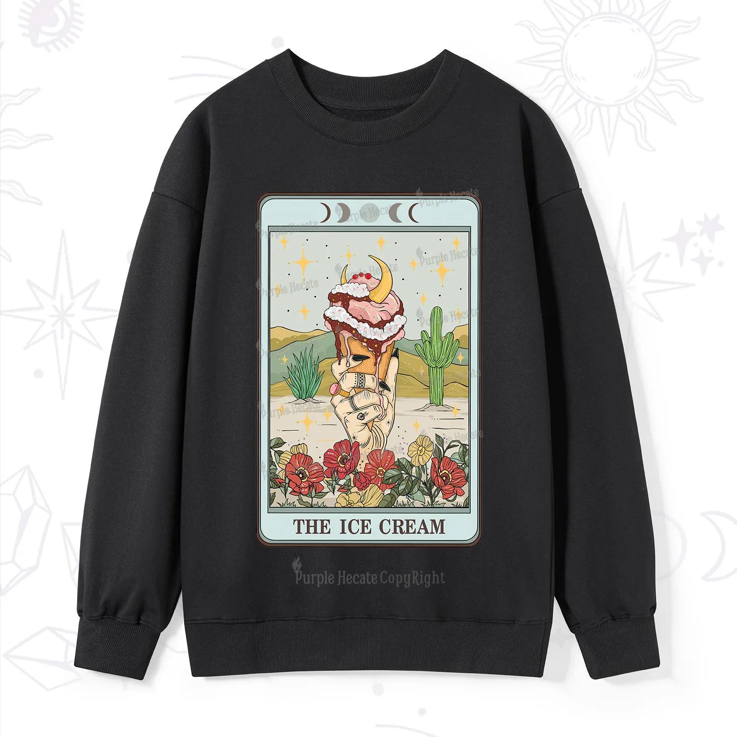 Purplehecate The Ice Cream Tarot Sweatshirt