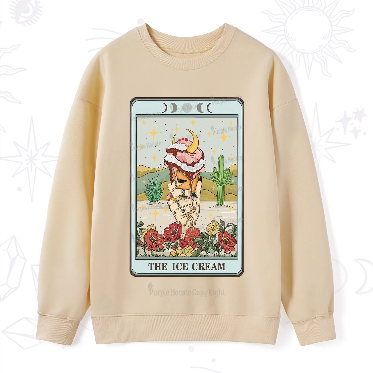 Purplehecate The Ice Cream Tarot Sweatshirt