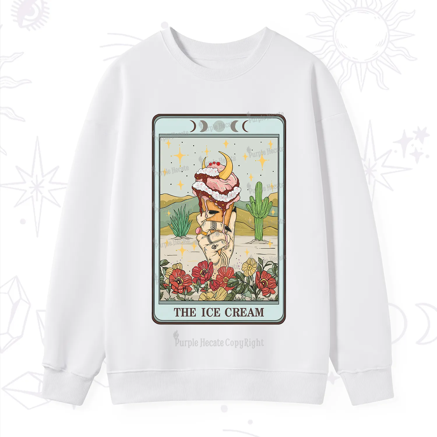 Purplehecate The Ice Cream Tarot Sweatshirt