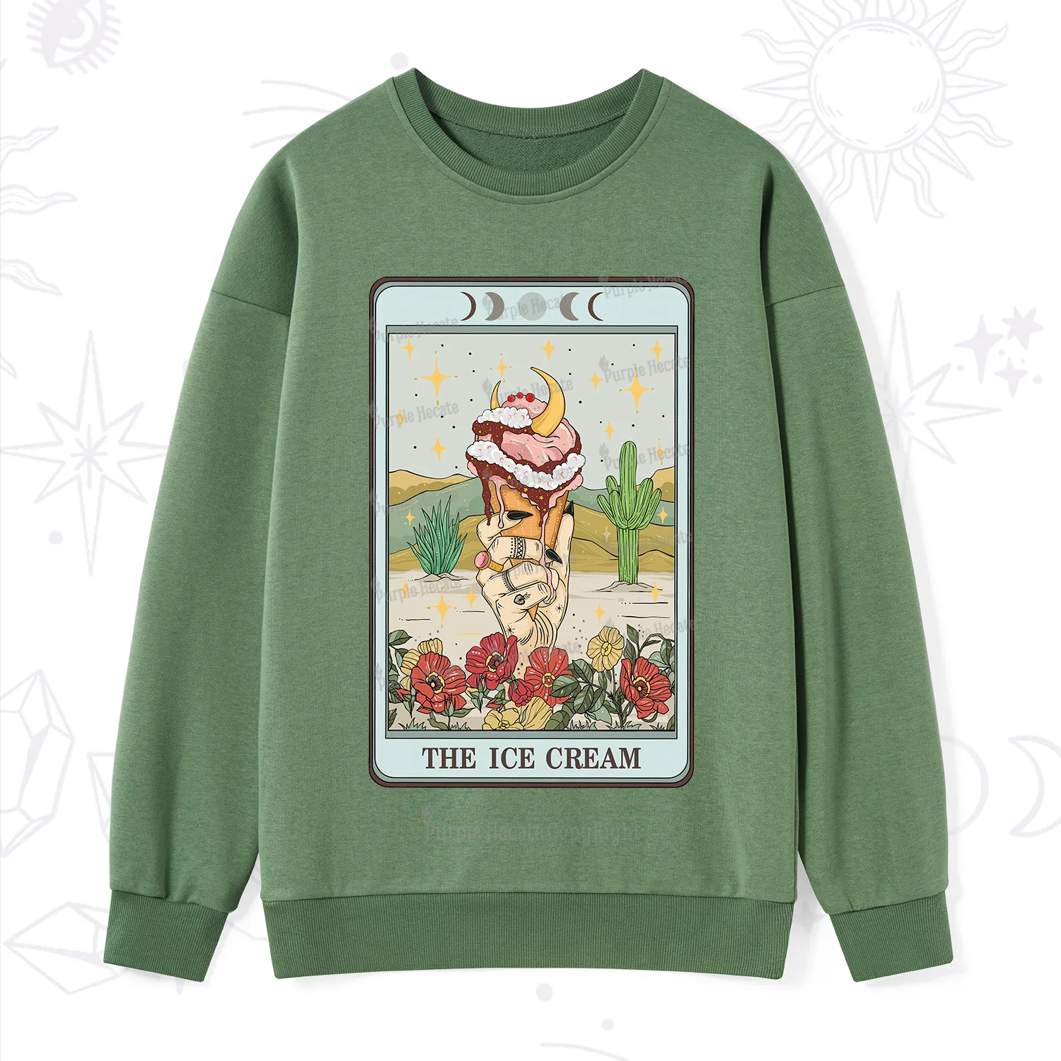 Purplehecate The Ice Cream Tarot Sweatshirt