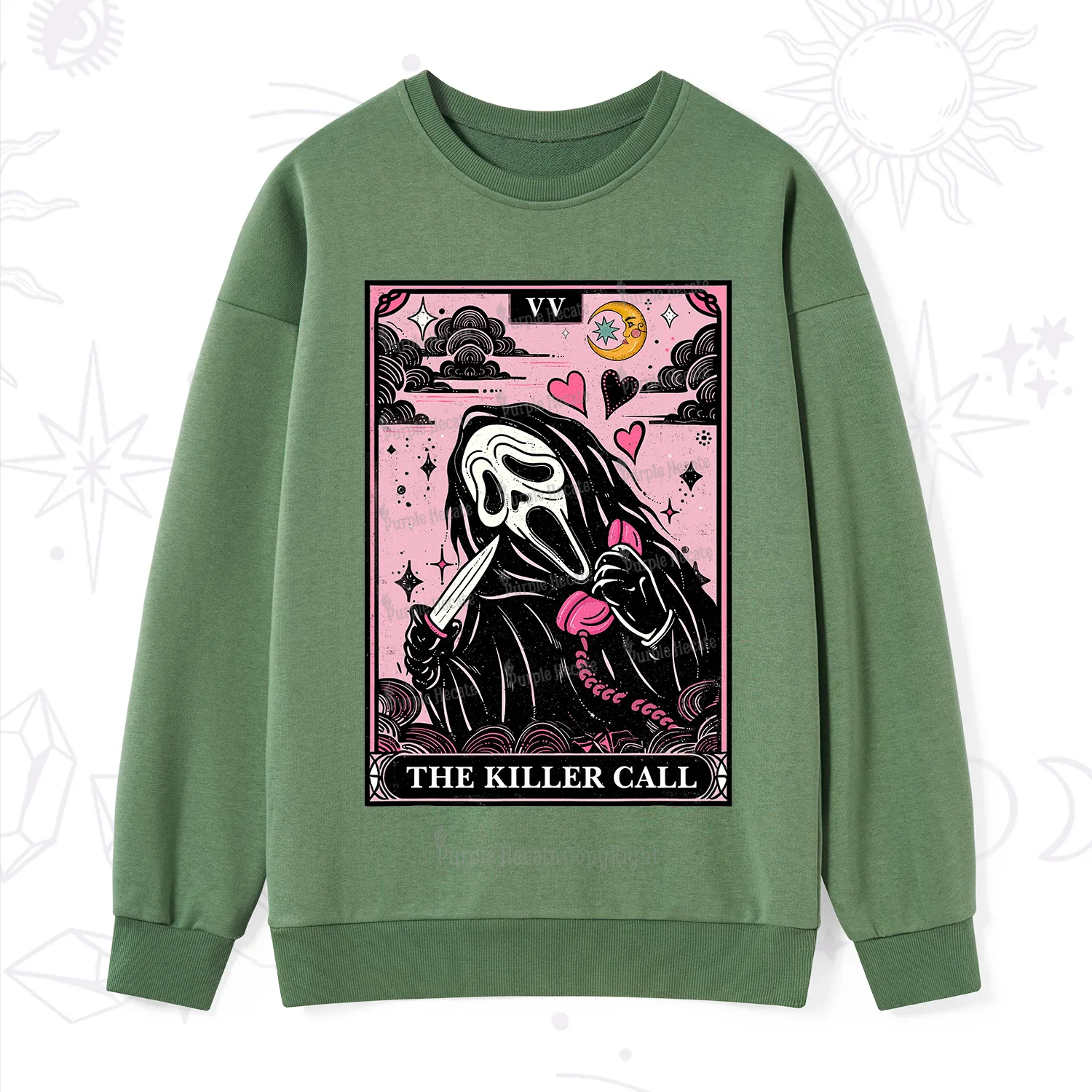 Purplehecate The Killer Call Tarot Sweatshirt