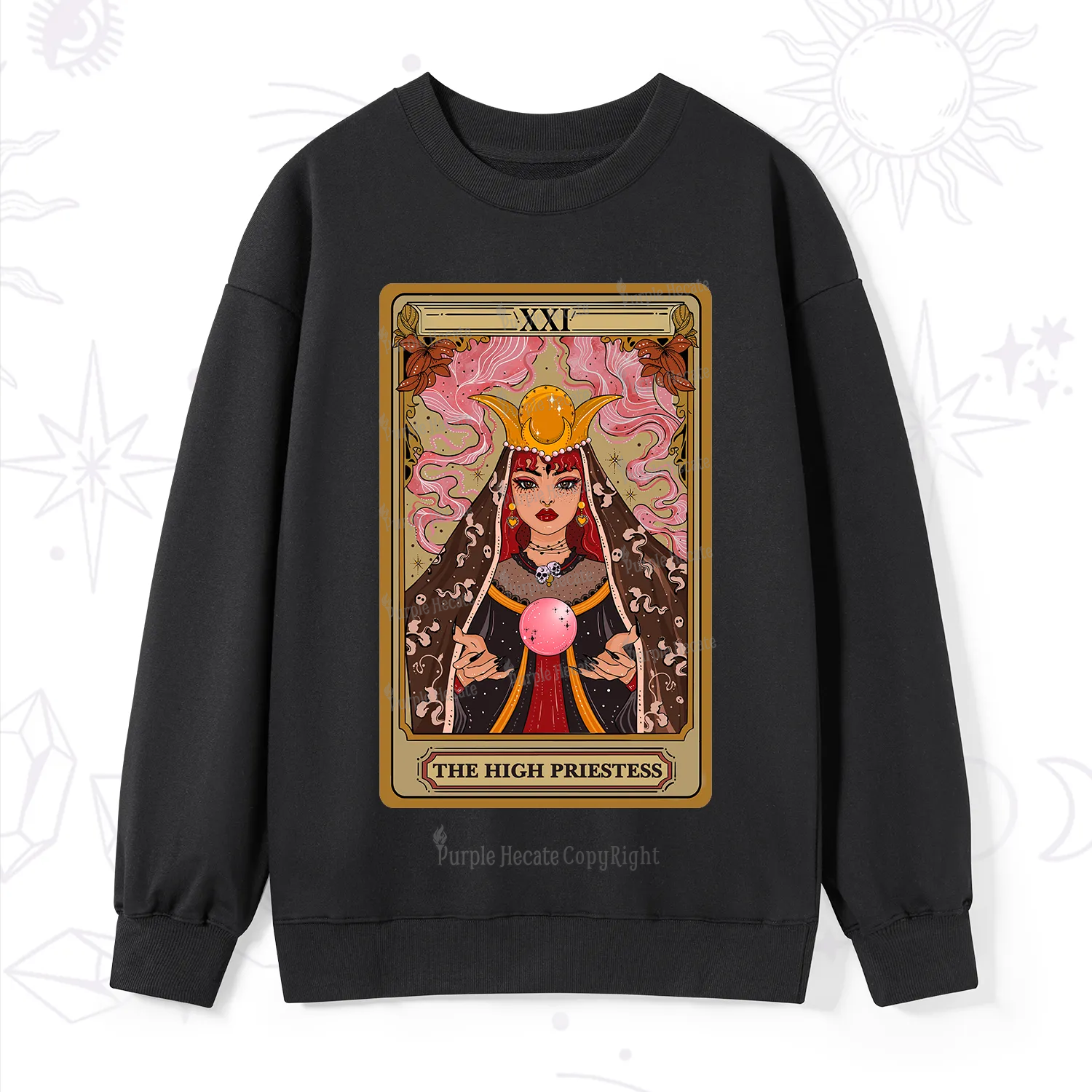 Purplehecate The High Priestess Prophecy Tarot Sweatshirt