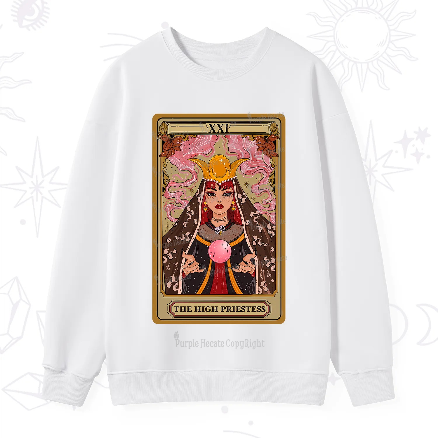 Purplehecate The High Priestess Prophecy Tarot Sweatshirt