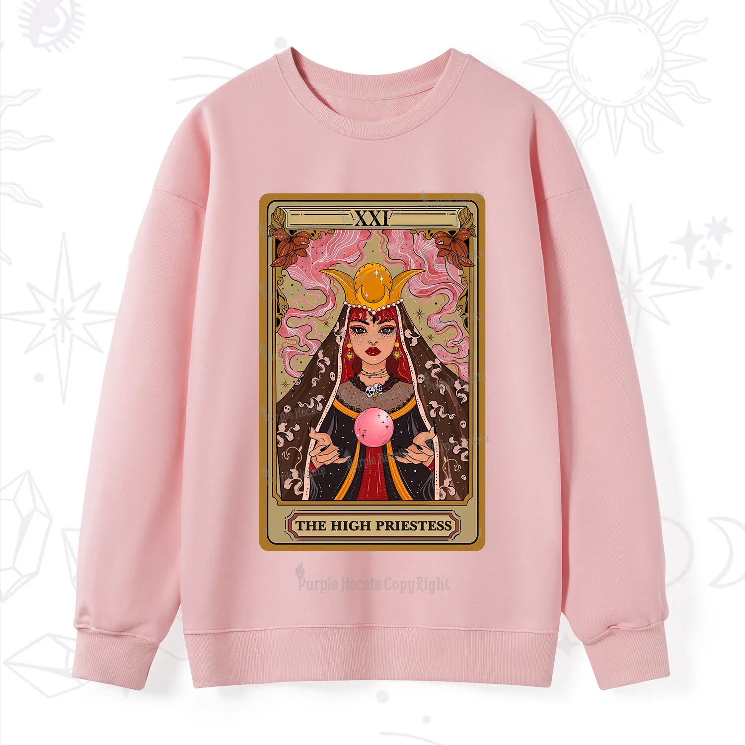 Purplehecate The High Priestess Prophecy Tarot Sweatshirt