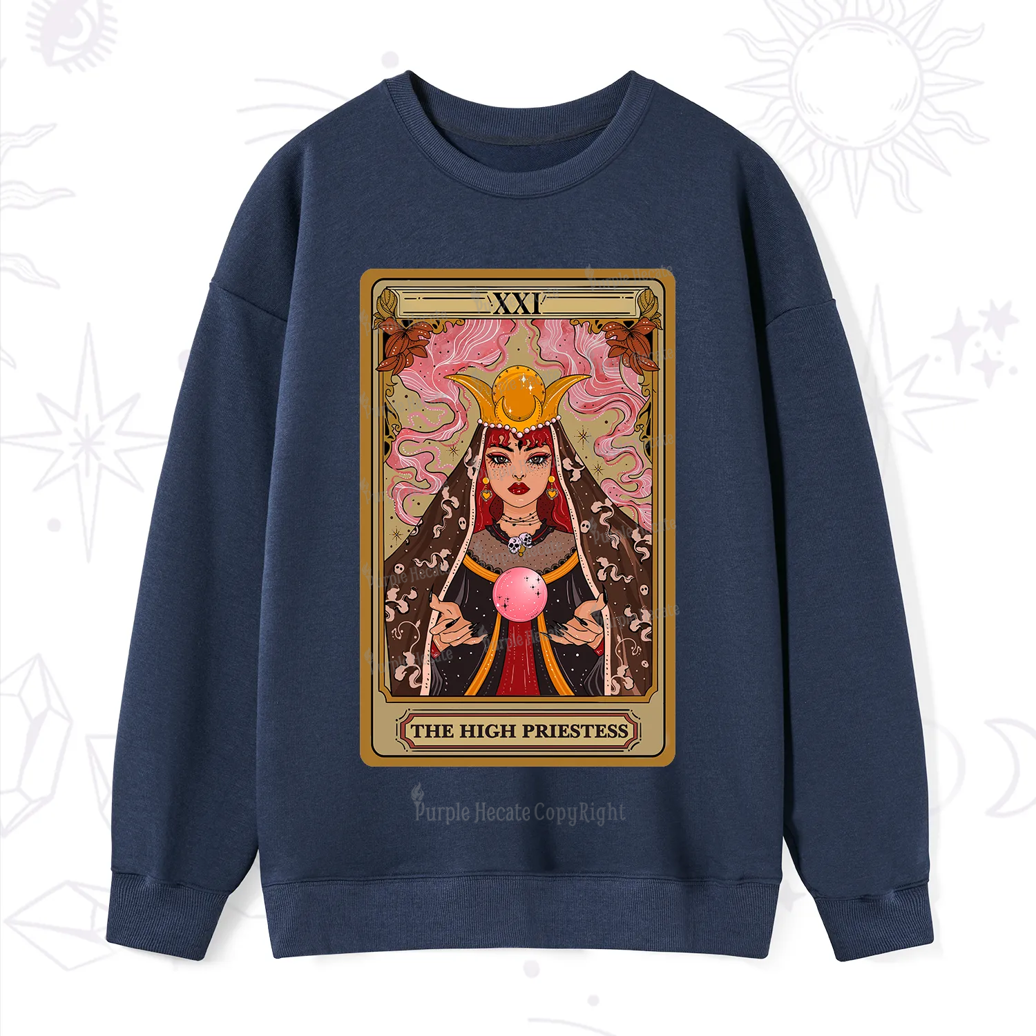 Purplehecate The High Priestess Prophecy Tarot Sweatshirt