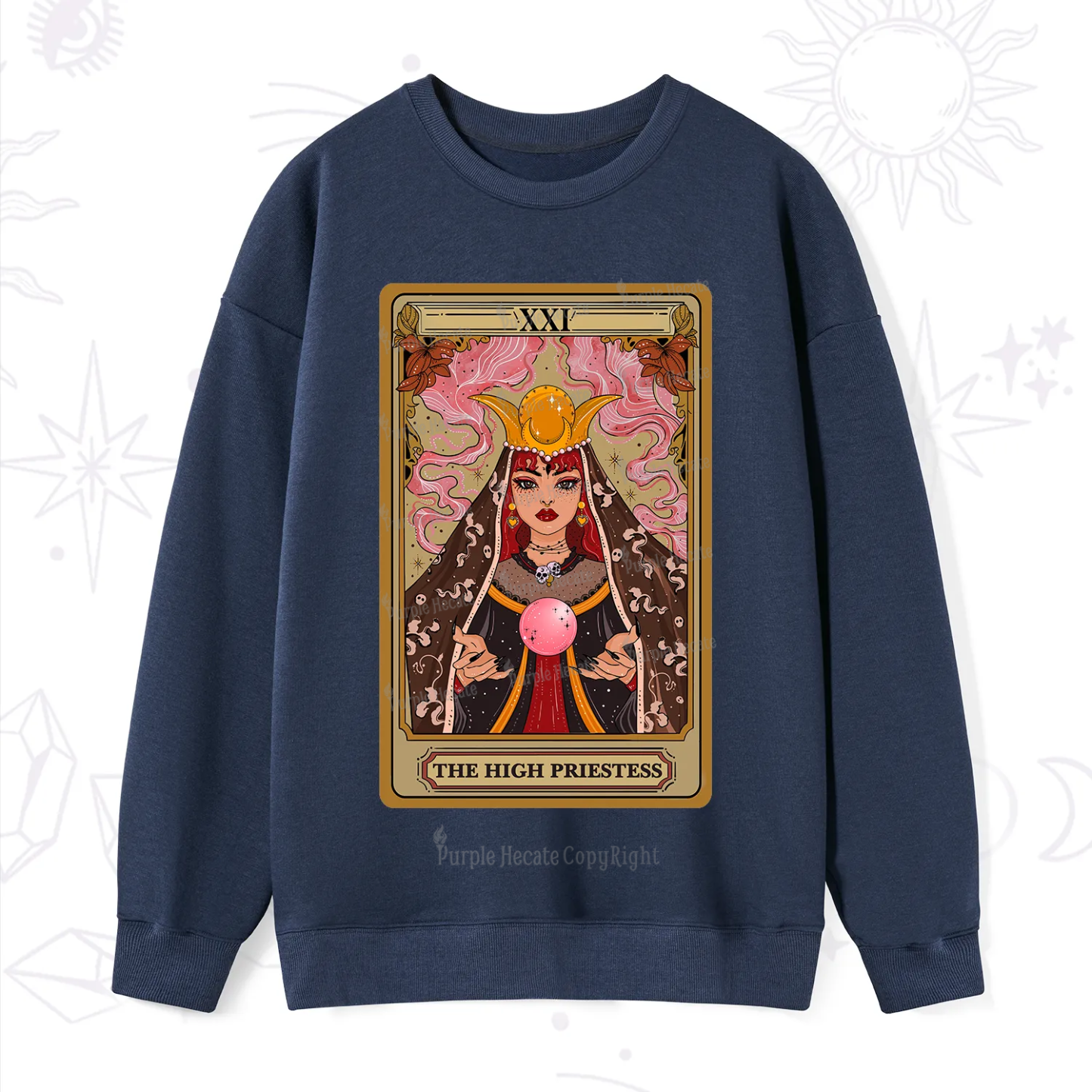 Purplehecate The High Priestess Prophecy Tarot Sweatshirt