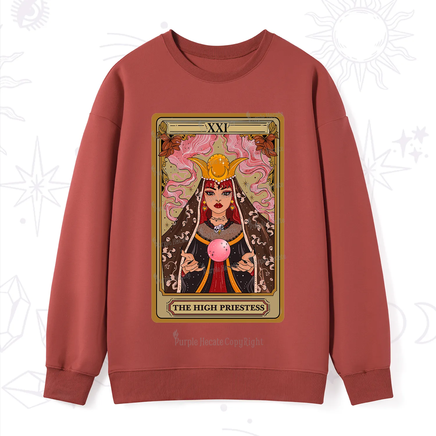 Purplehecate The High Priestess Prophecy Tarot Sweatshirt