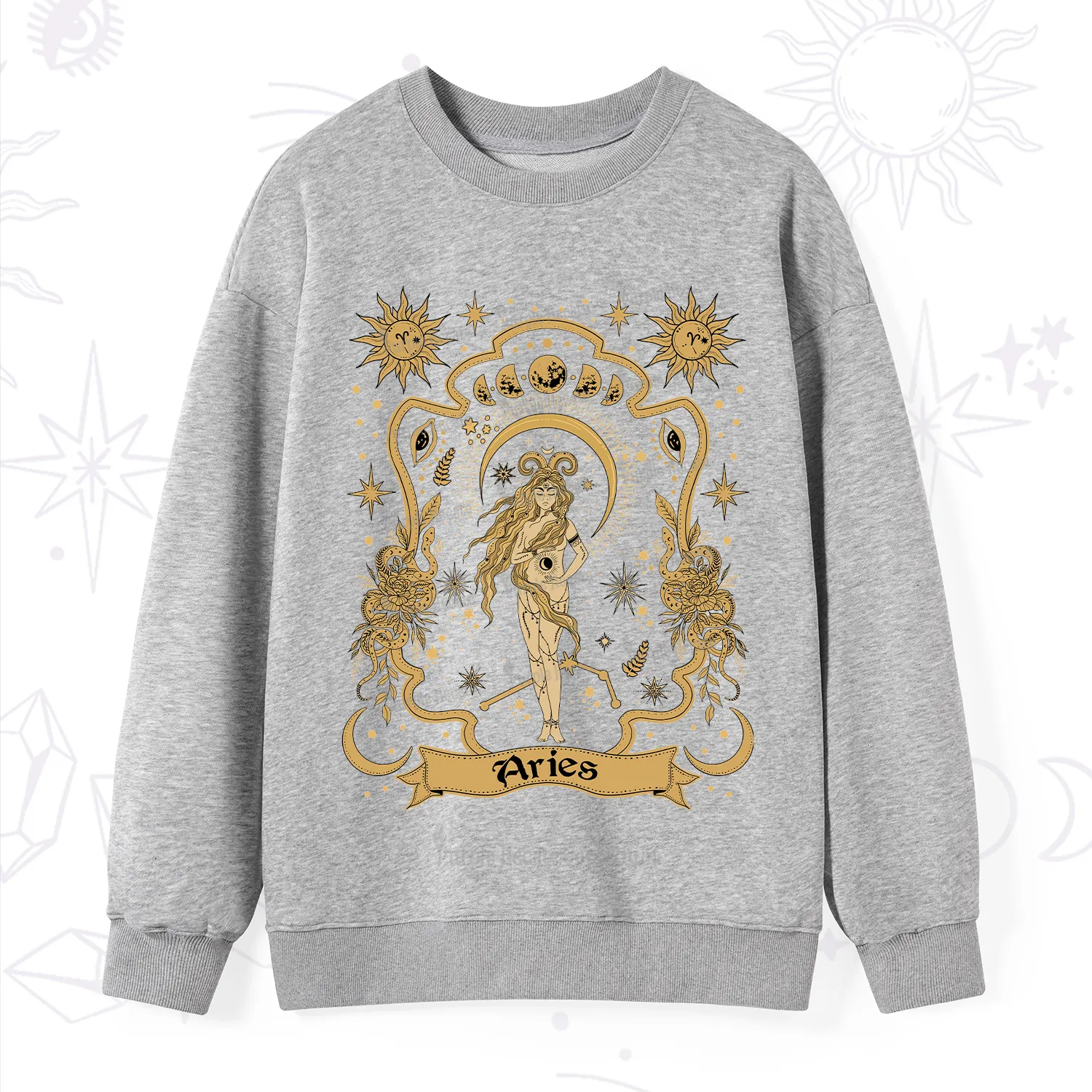 Purplehecate Aries' Astral Mirage Zodiac Sweatshirt