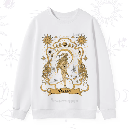 Purplehecate Aries' Astral Mirage Zodiac Sweatshirt