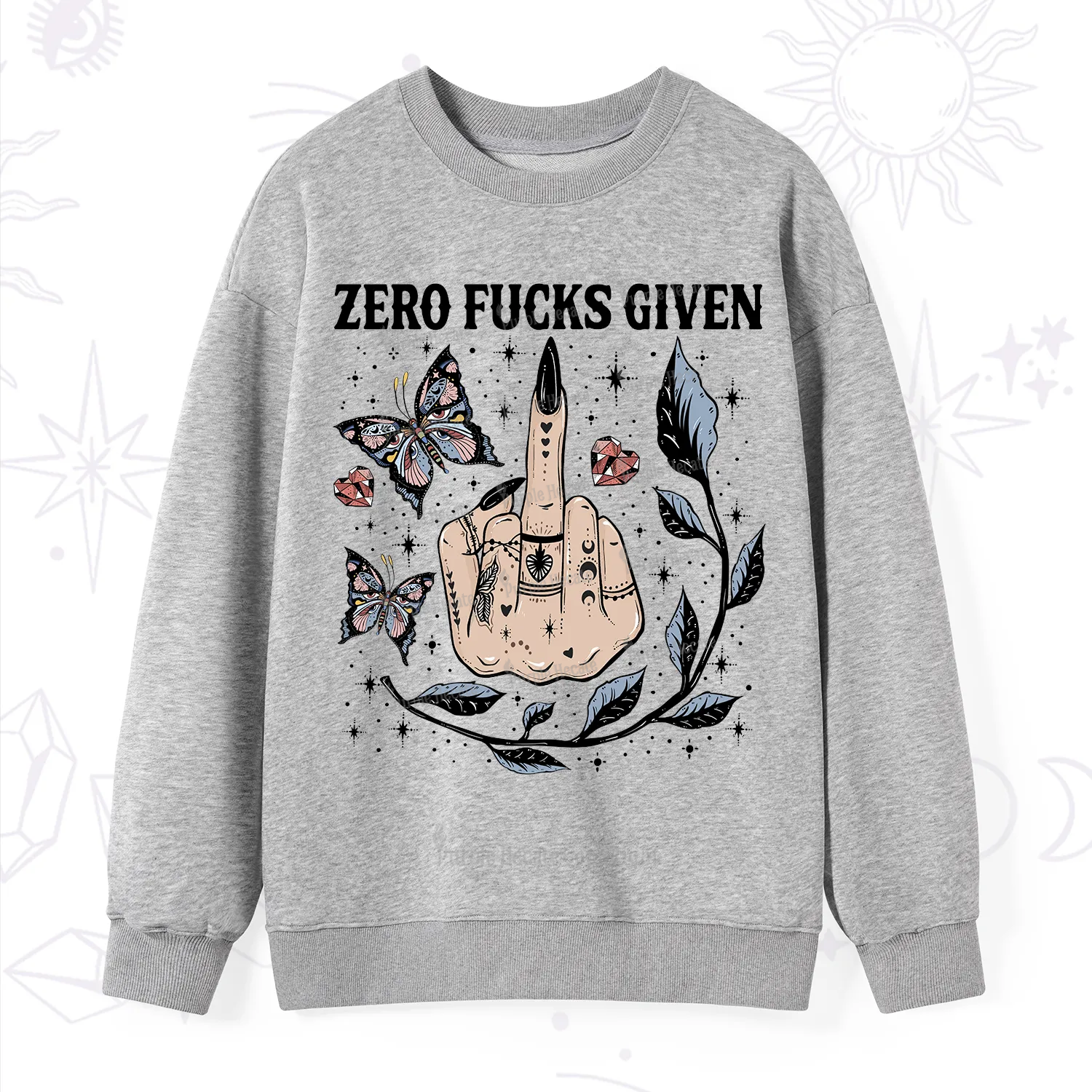 Purplehecate Zero Fucks Given Sweatshirt