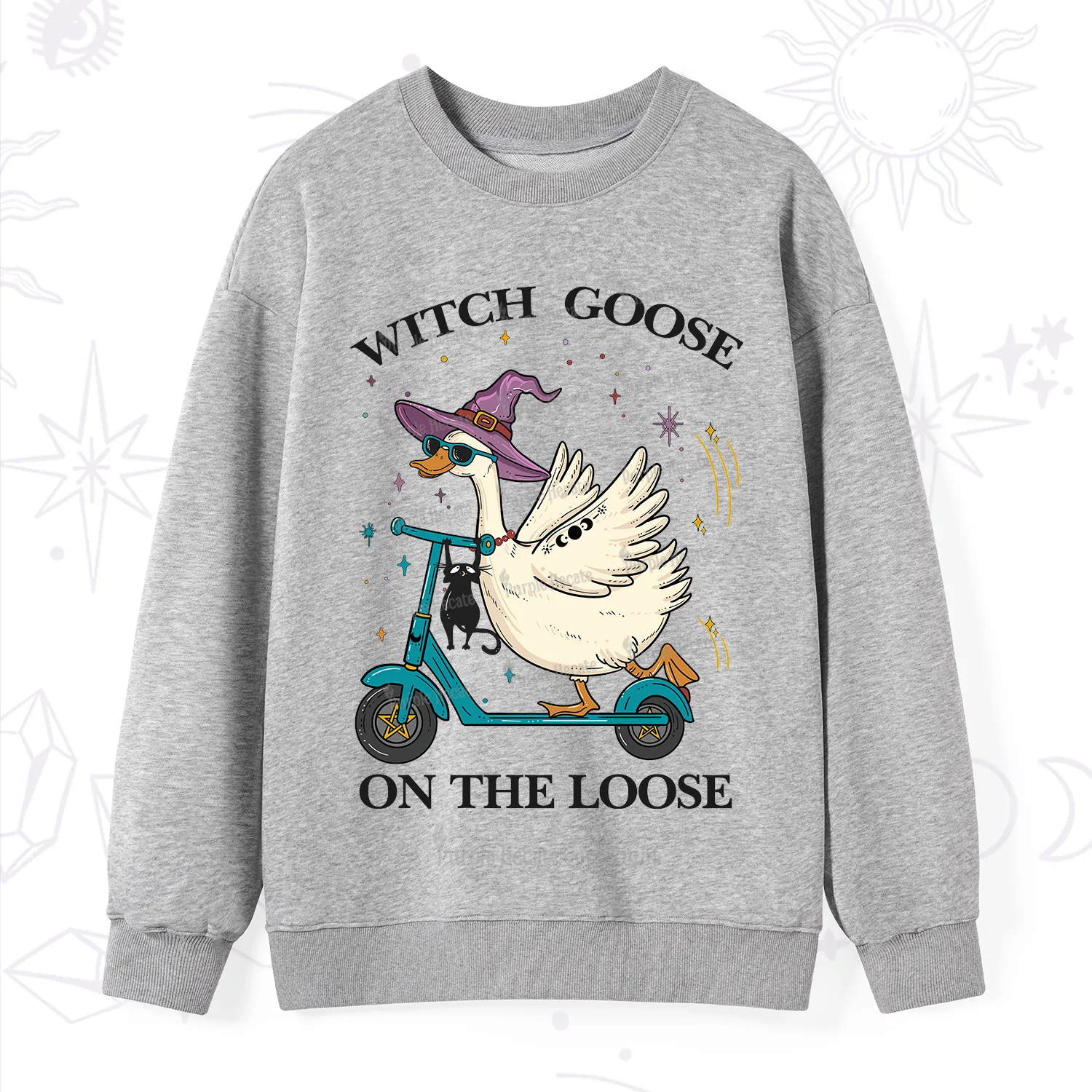 Purplehecate Witch Goose On The Loose Sweatshirt