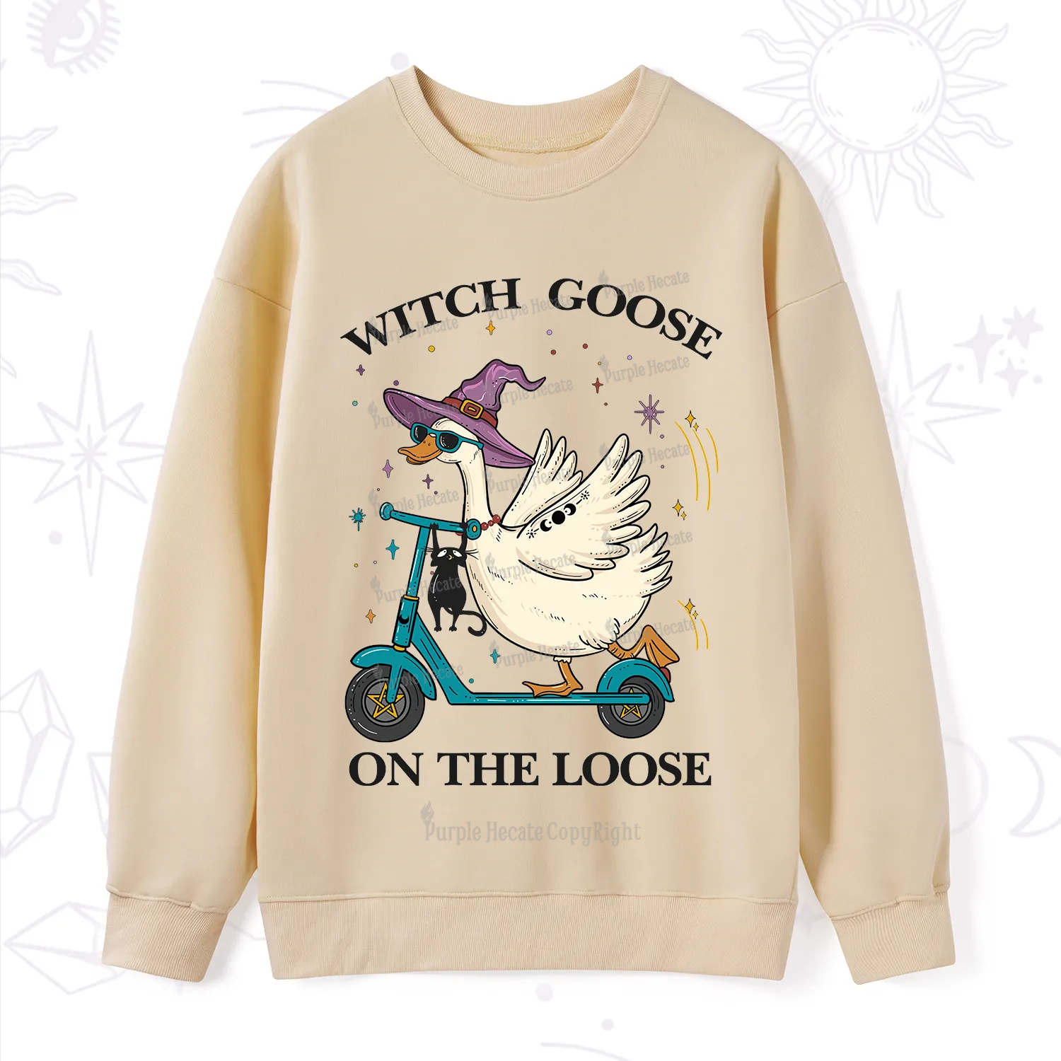 Purplehecate Witch Goose On The Loose Sweatshirt