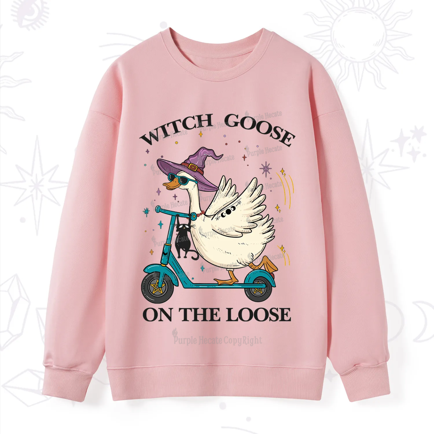 Purplehecate Witch Goose On The Loose Sweatshirt