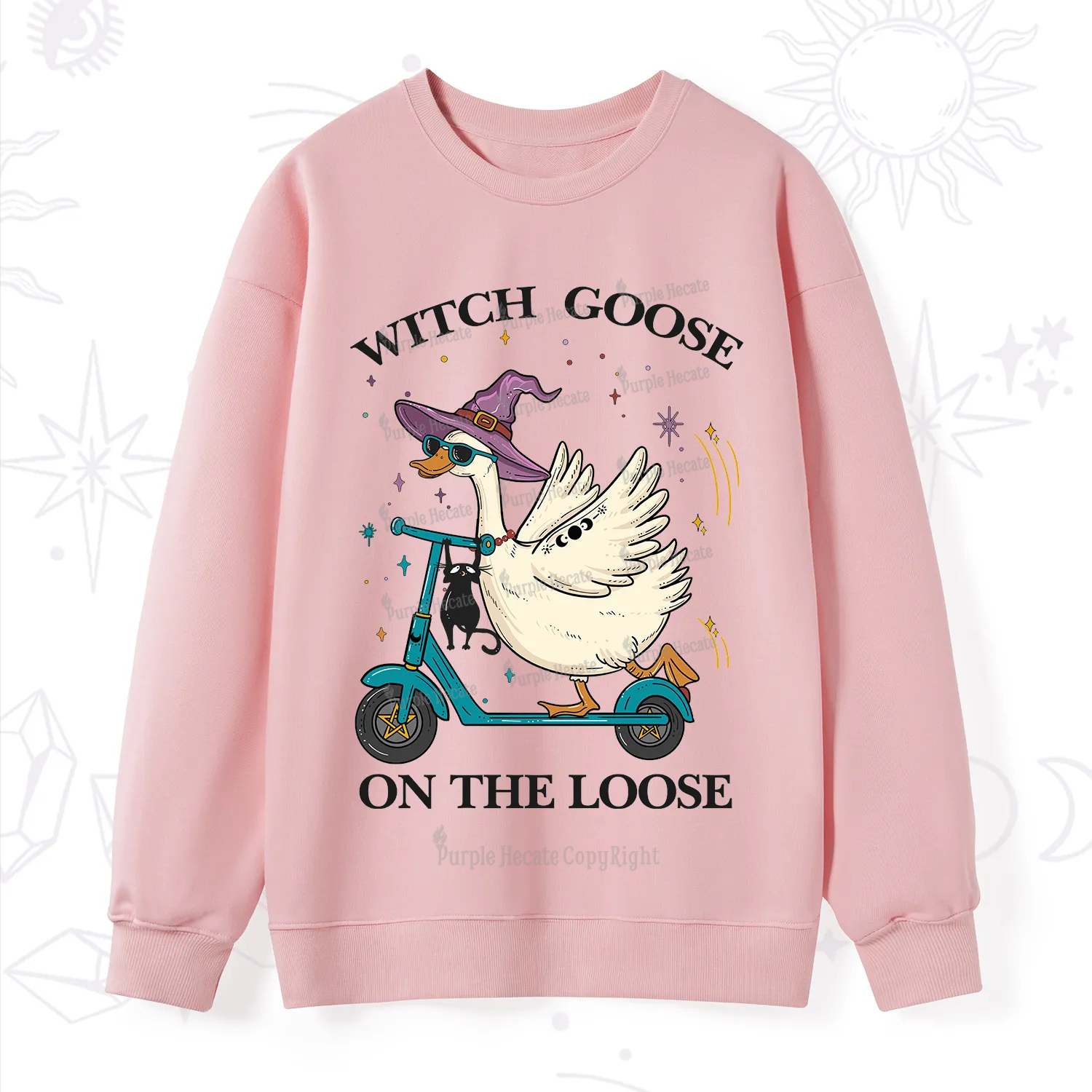 Purplehecate Witch Goose On The Loose Sweatshirt