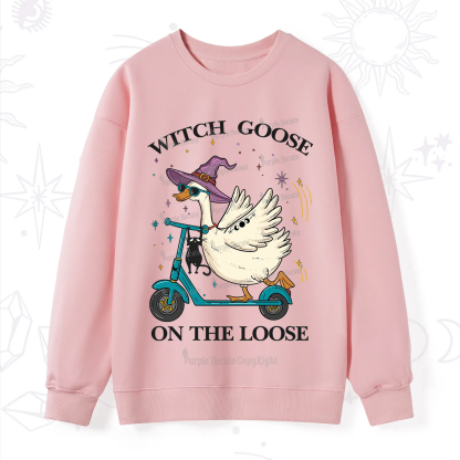Purplehecate Witch Goose On The Loose Sweatshirt