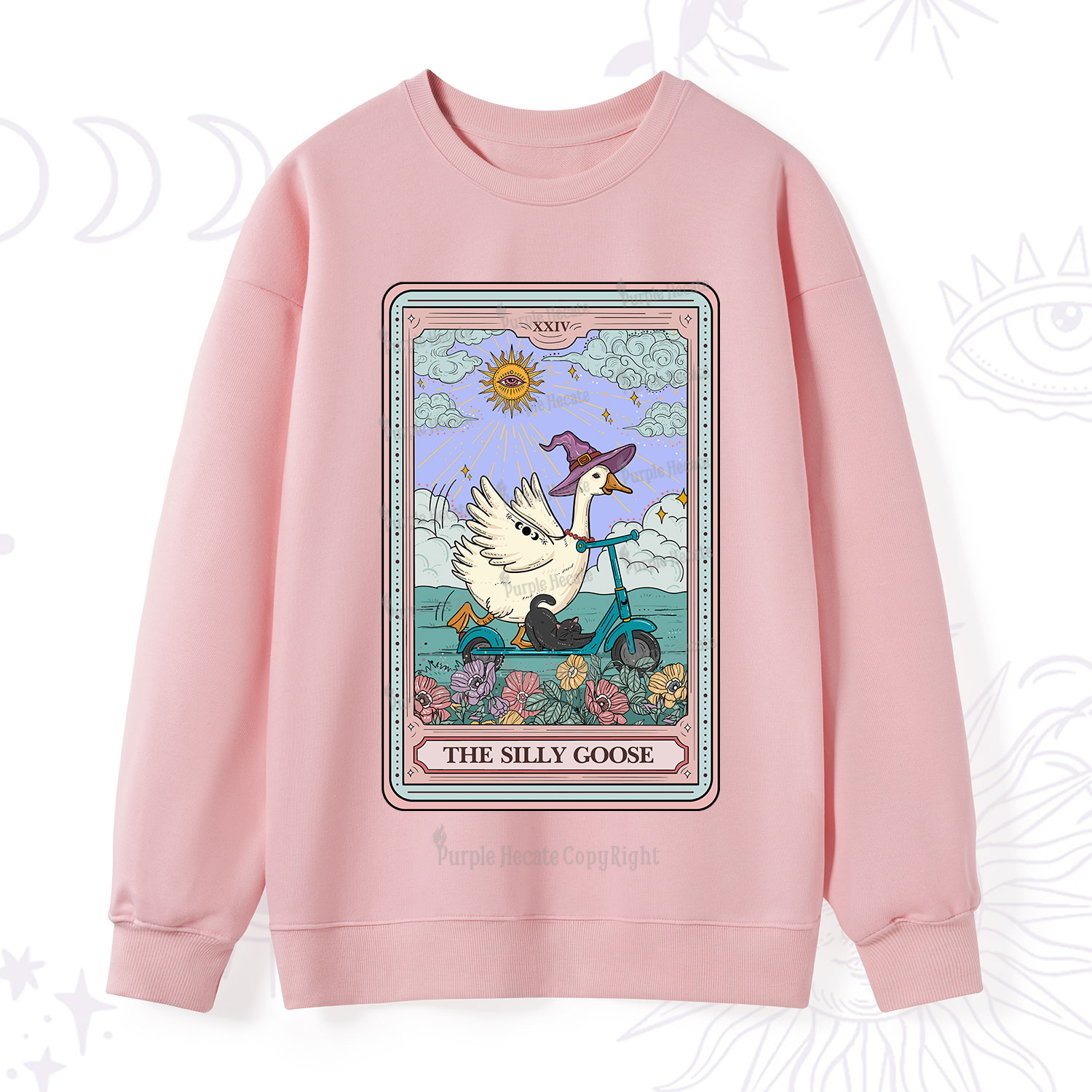 Purplehecate The Silly Goose Tarot Card Sweatshirt