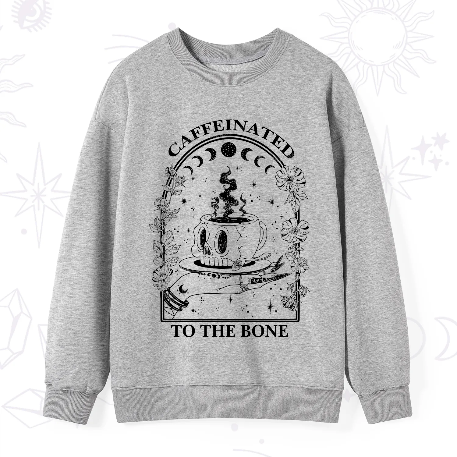 Purplehecate Caffeinated To The Bone Sweatshirt