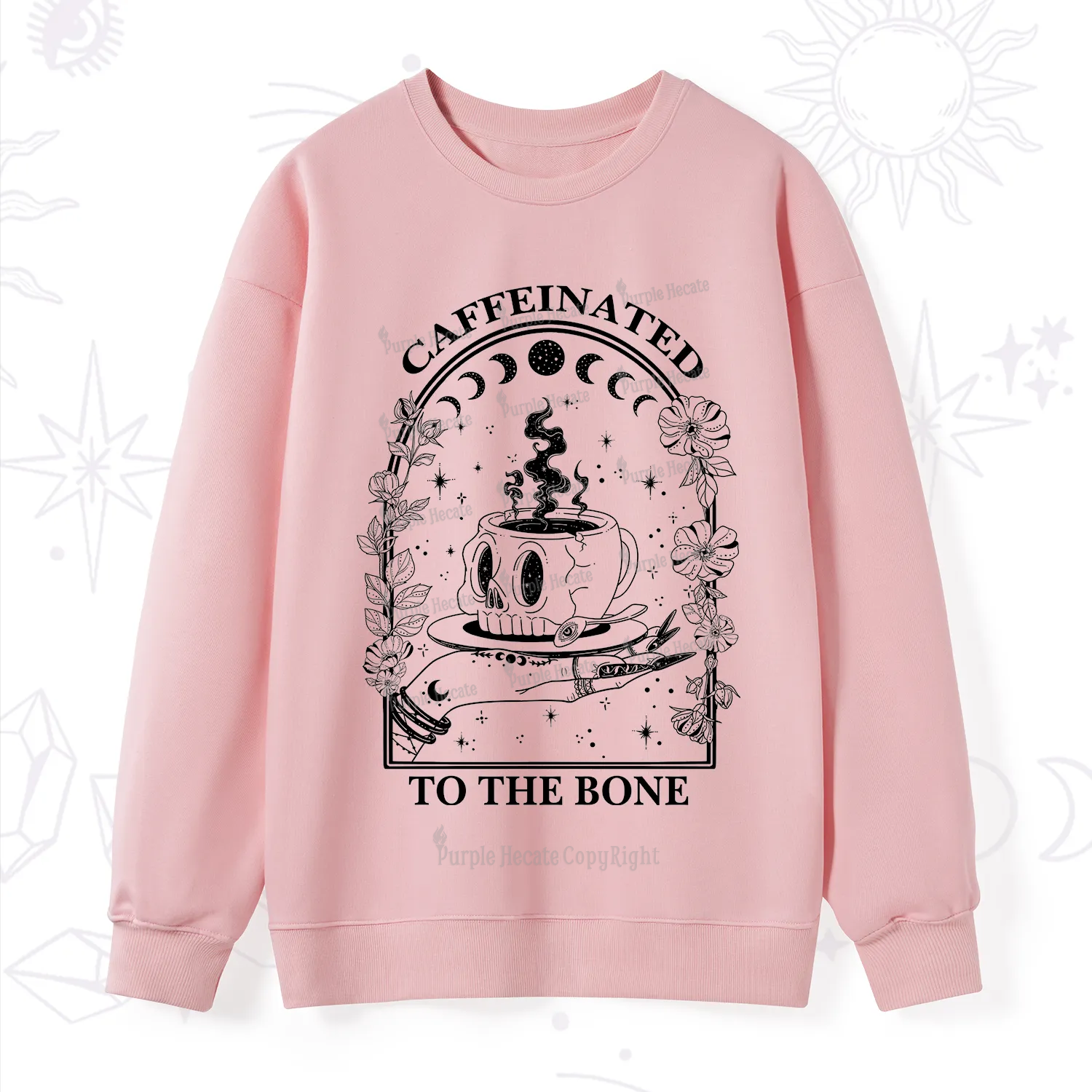 Purplehecate Caffeinated To The Bone Sweatshirt