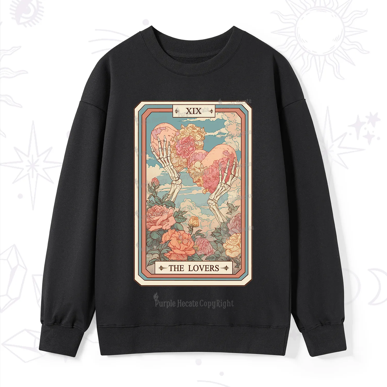 Purplehecate The Lovers Undying Heart Tarot Sweatshirt