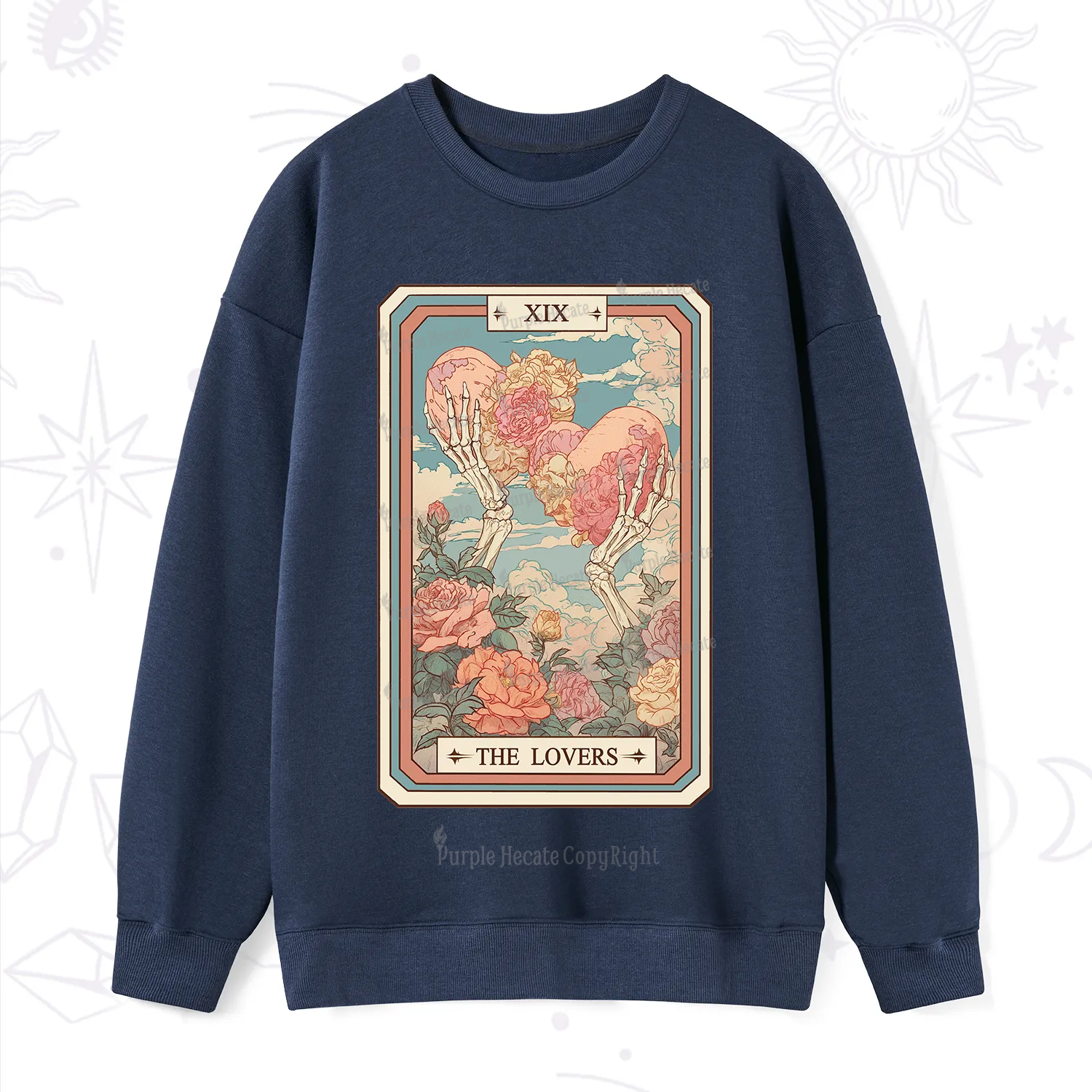 Purplehecate The Lovers Undying Heart Tarot Sweatshirt