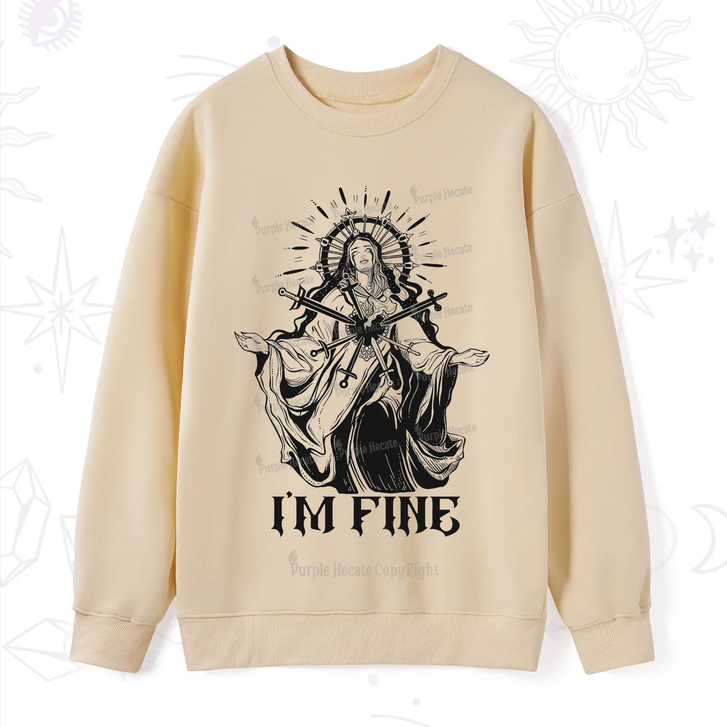Purplehecate I'm Fine Sweatshirt