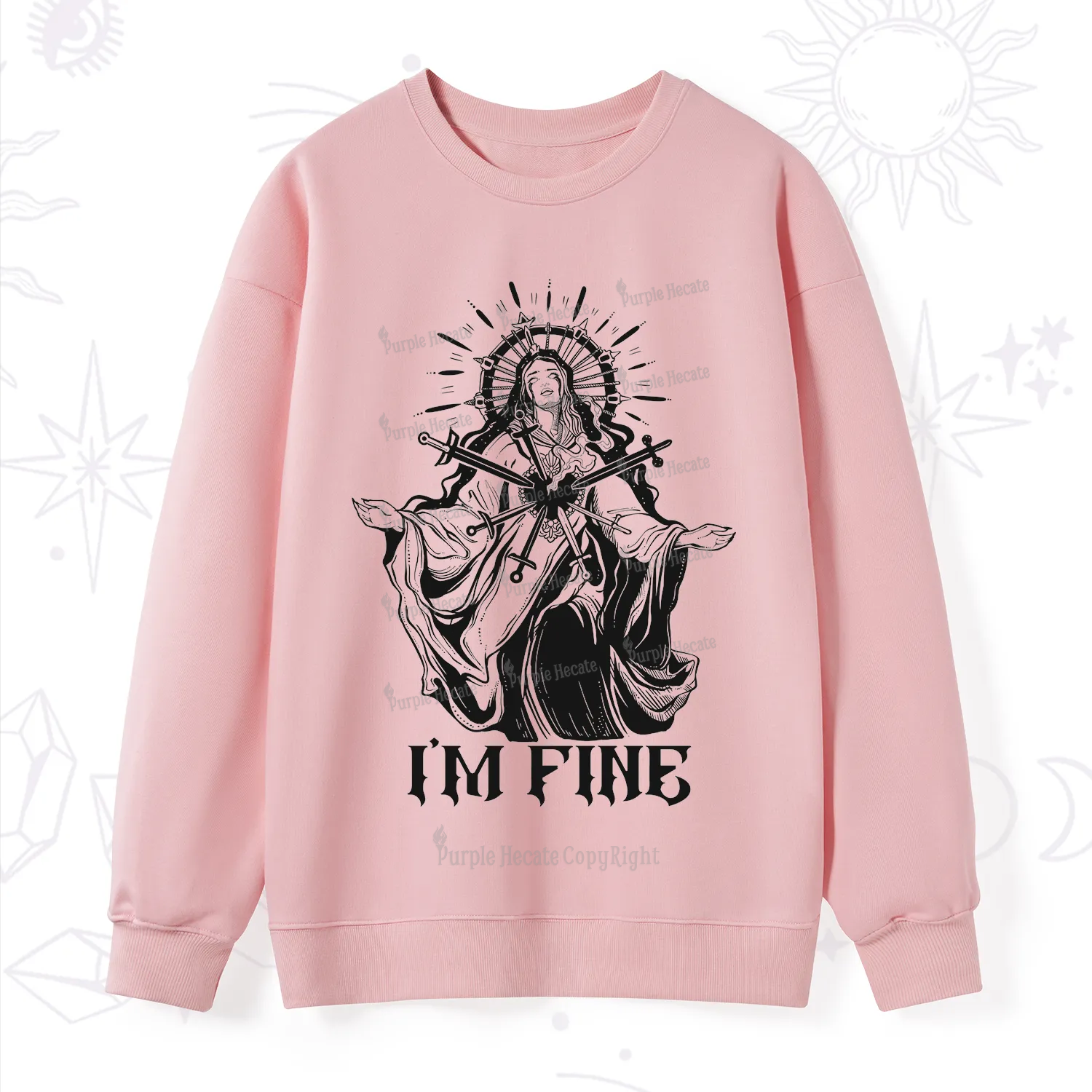 Purplehecate I'm Fine Sweatshirt