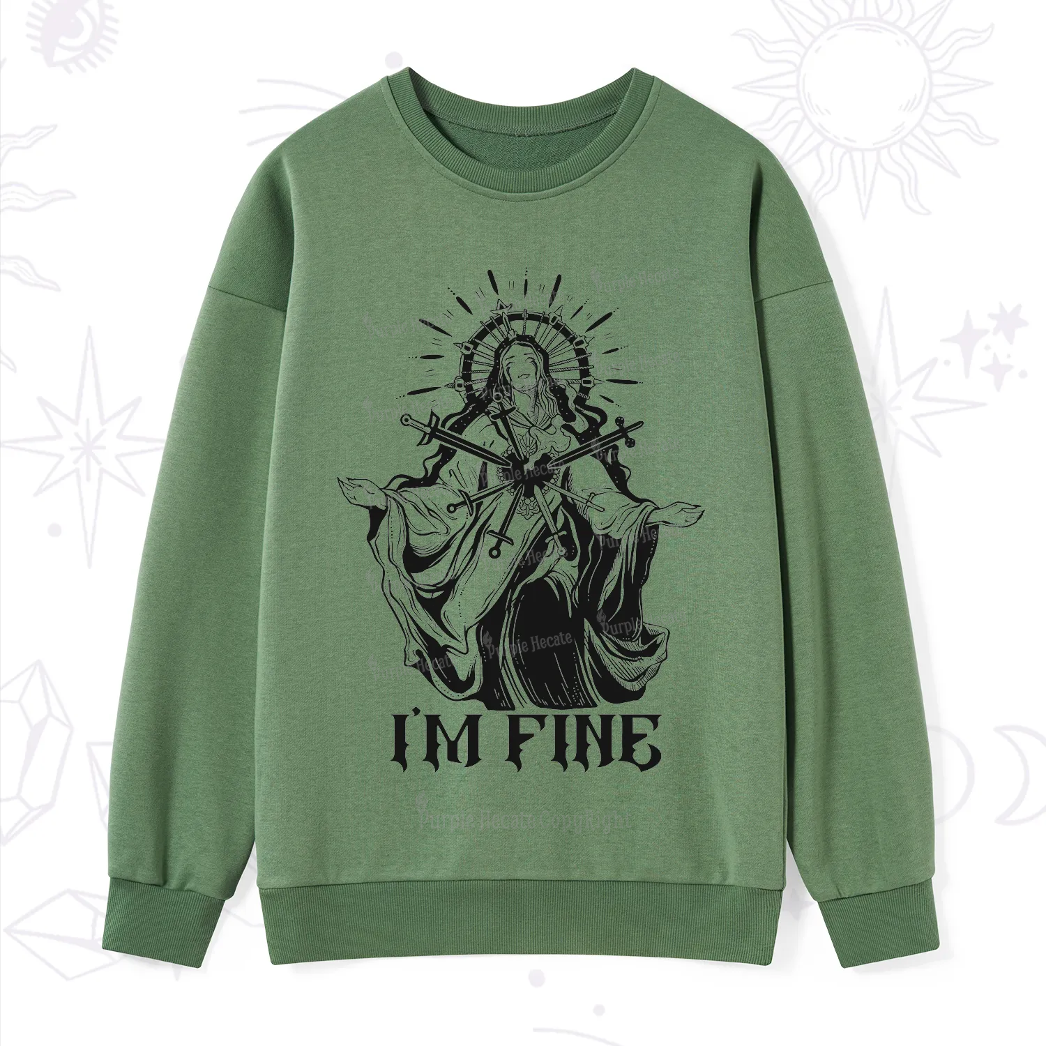 Purplehecate I'm Fine Sweatshirt