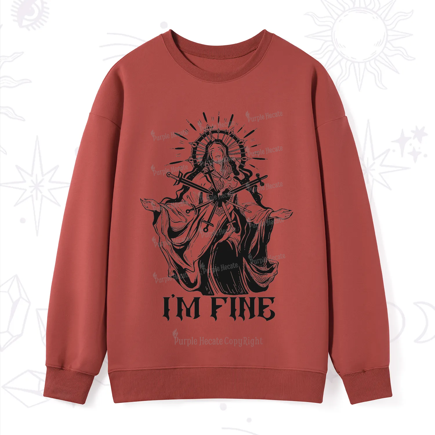 Purplehecate I'm Fine Sweatshirt