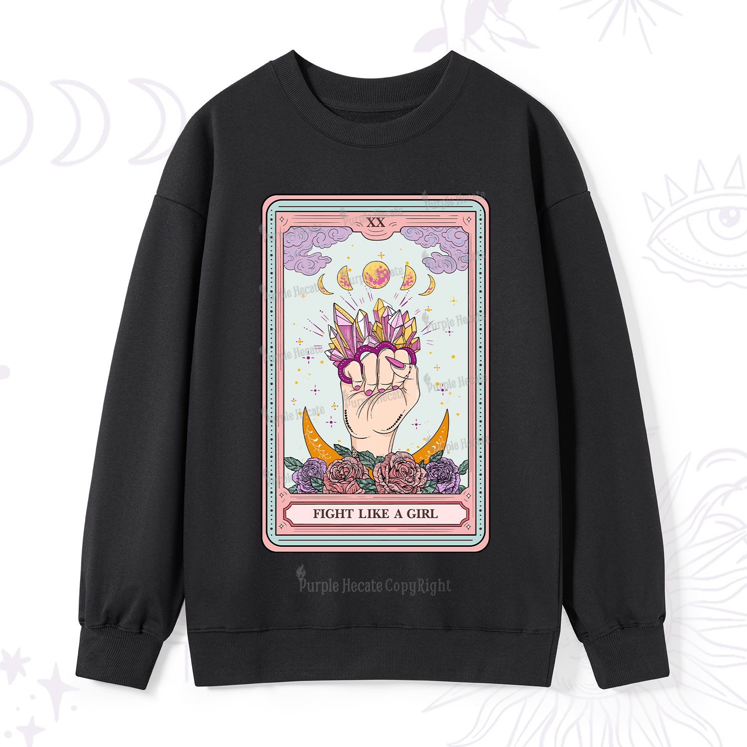 Purplehecate The Fight Like A Girl Tarot Sweatshirt