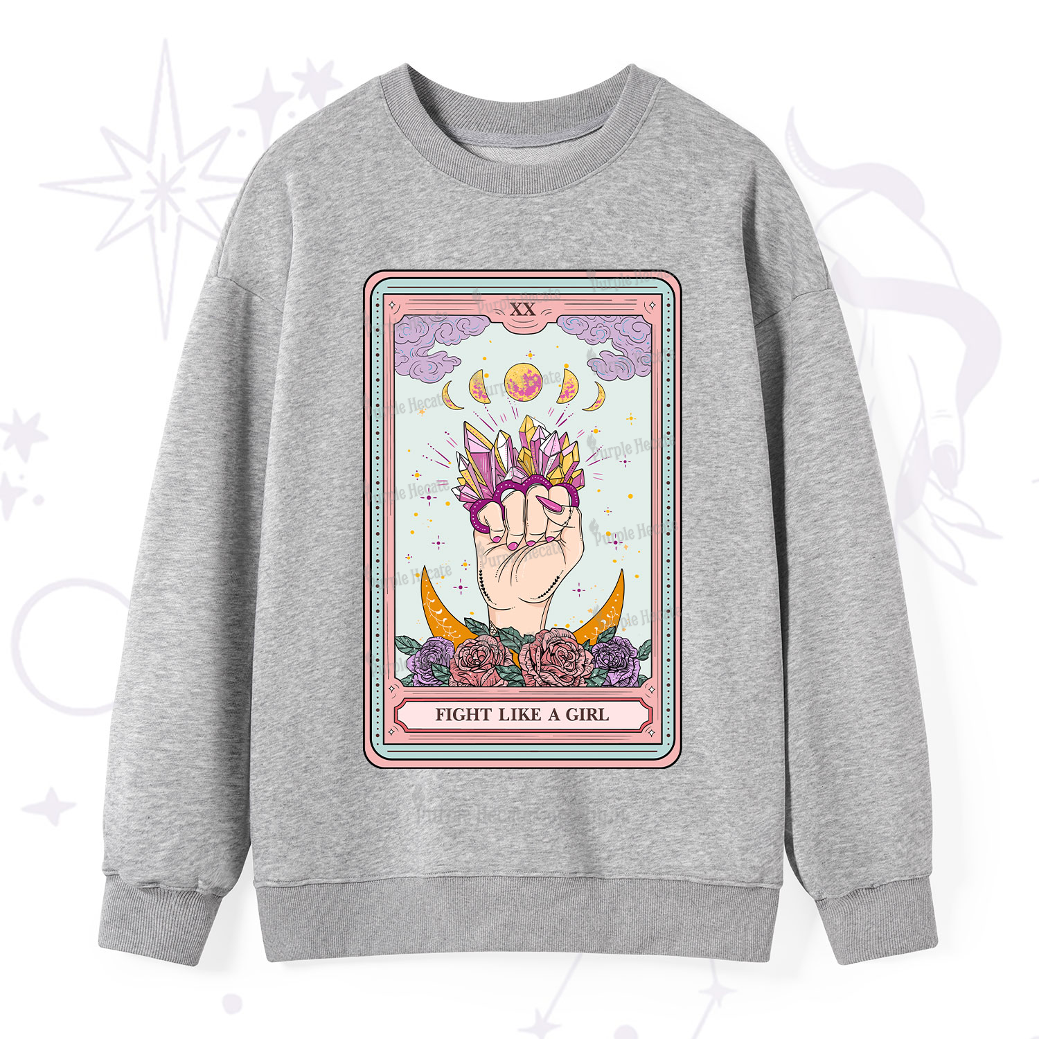 Purplehecate The Fight Like A Girl Tarot Sweatshirt