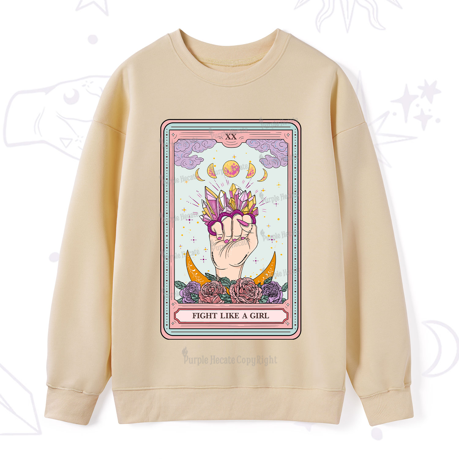 Purplehecate The Fight Like A Girl Tarot Sweatshirt