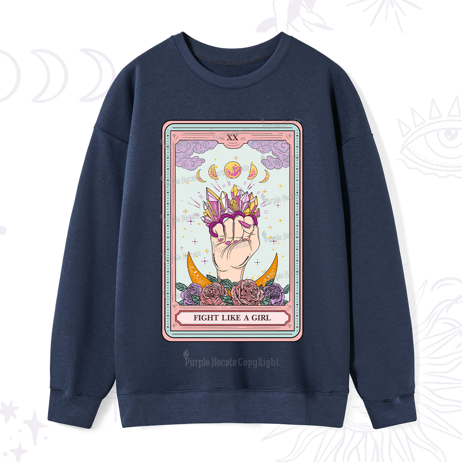 Purplehecate The Fight Like A Girl Tarot Sweatshirt