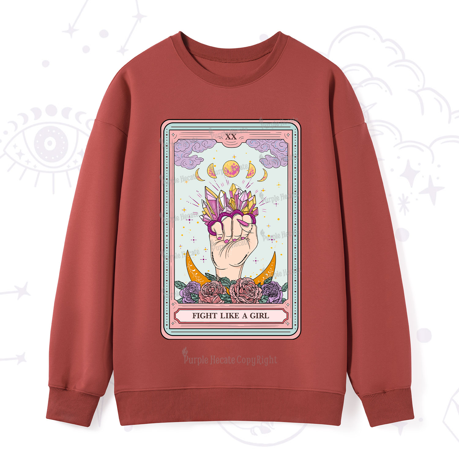 Purplehecate The Fight Like A Girl Tarot Sweatshirt