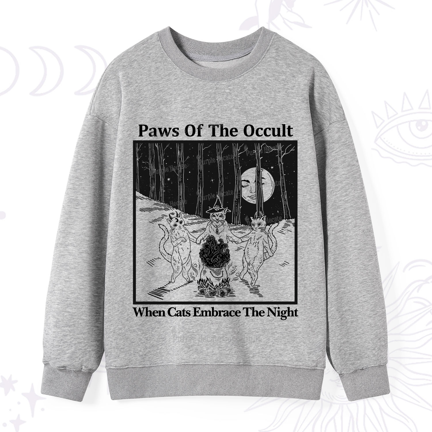 Purplehecate Witchy Cats Sweatshirt