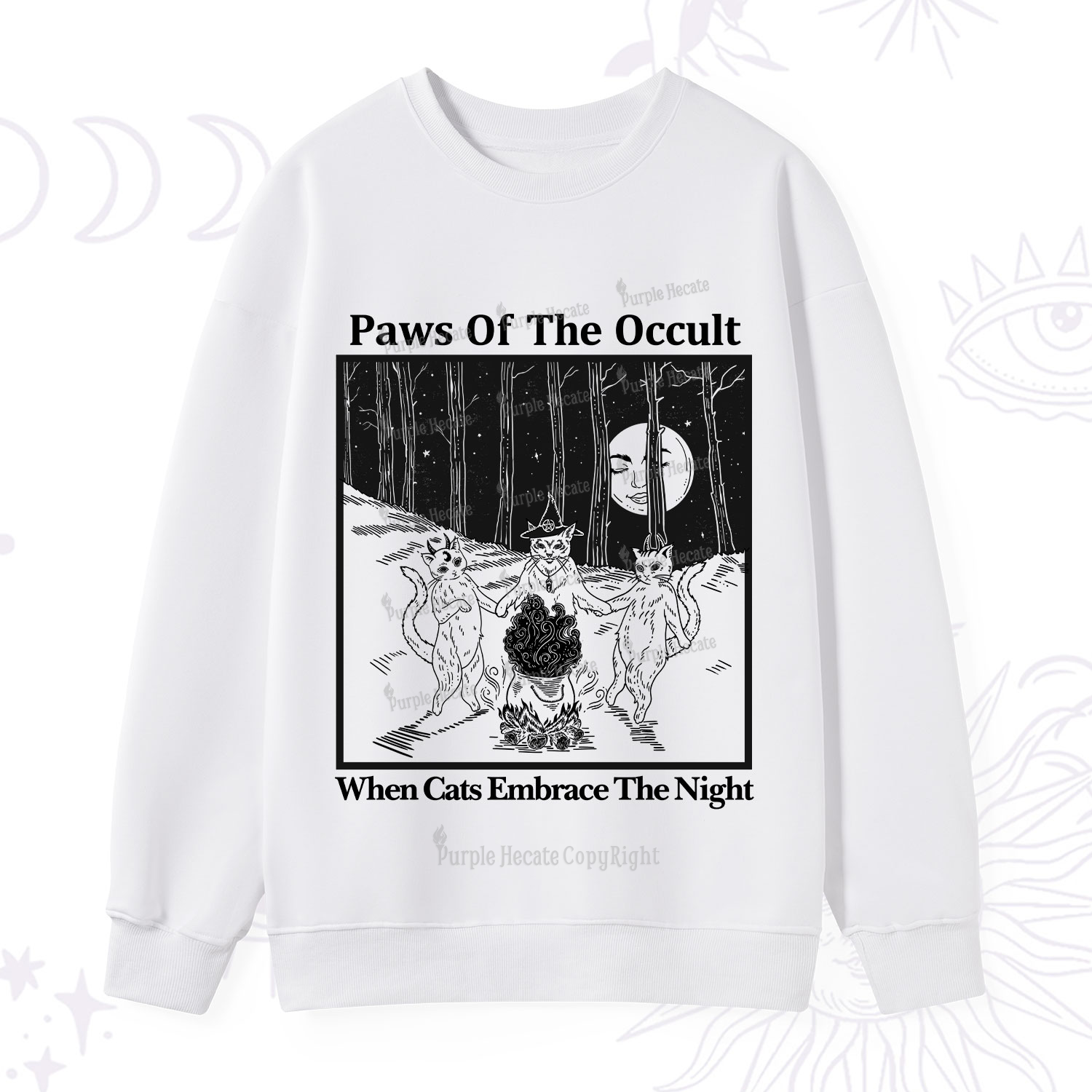 Purplehecate Witchy Cats Sweatshirt