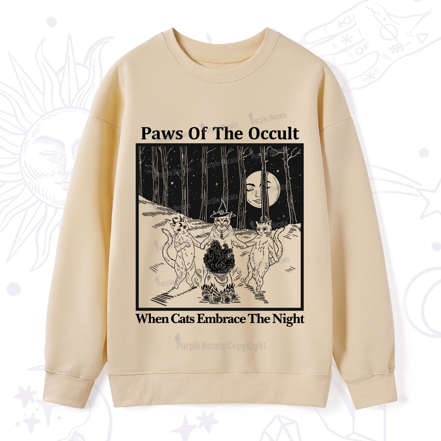 Purplehecate Witchy Cats Sweatshirt