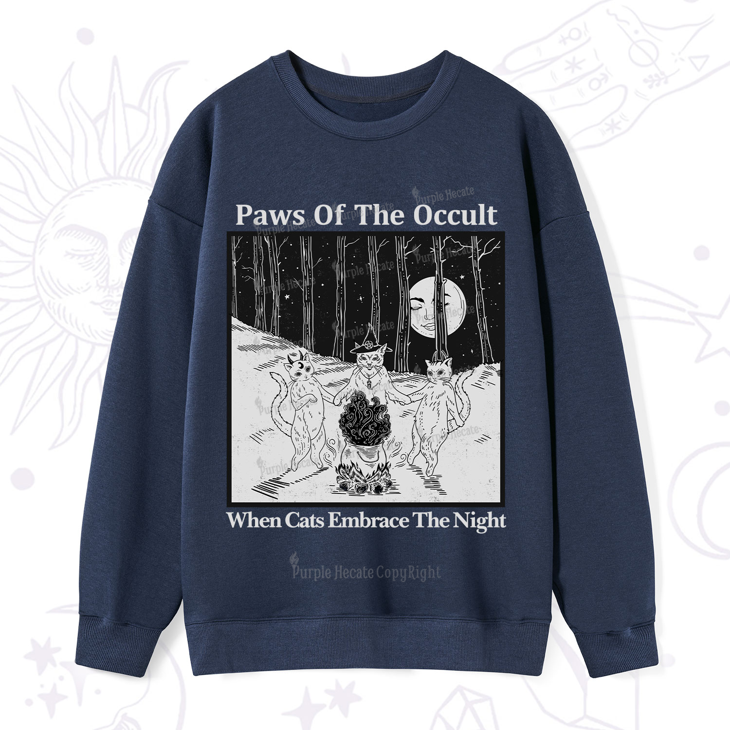 Purplehecate Witchy Cats Sweatshirt