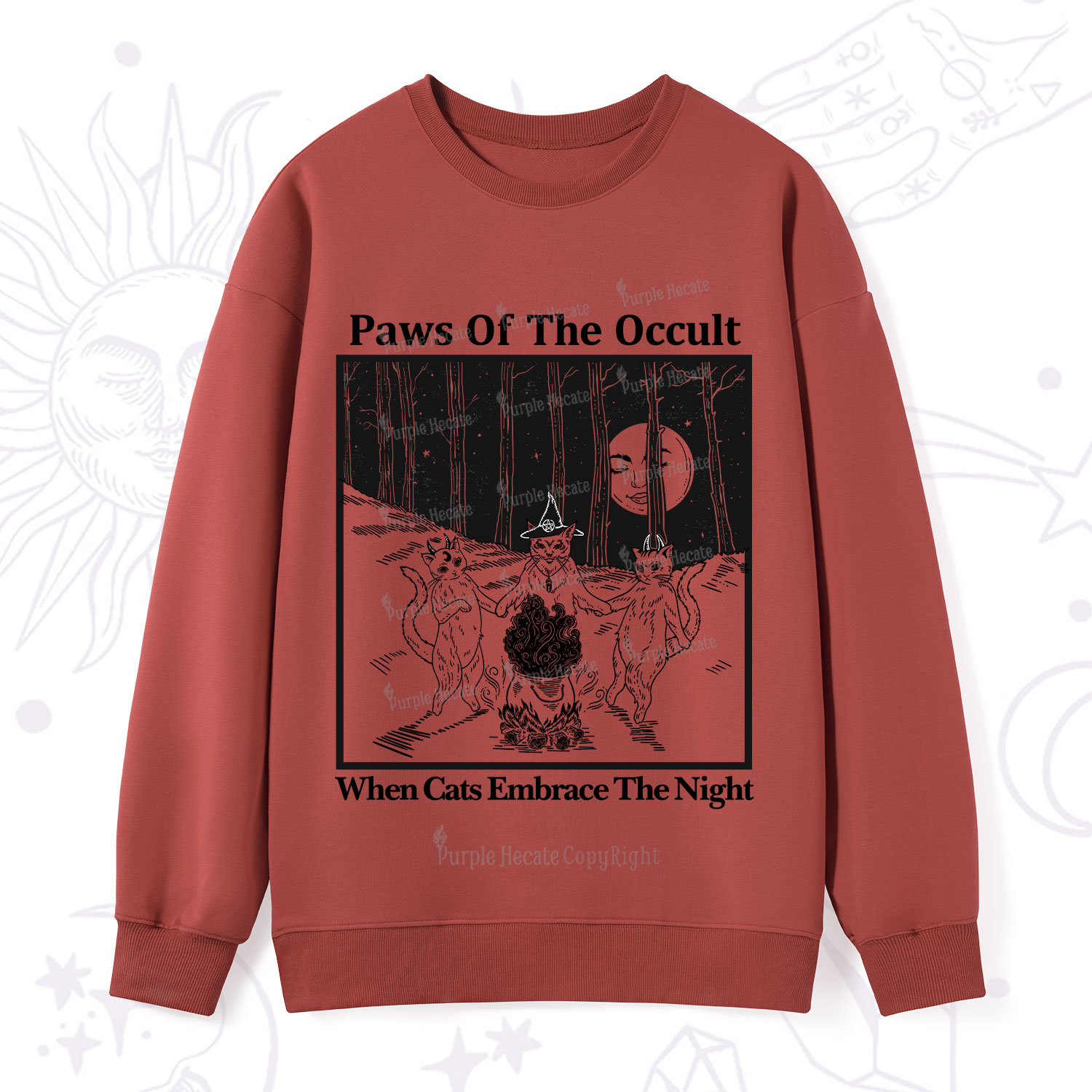 Purplehecate Witchy Cats Sweatshirt