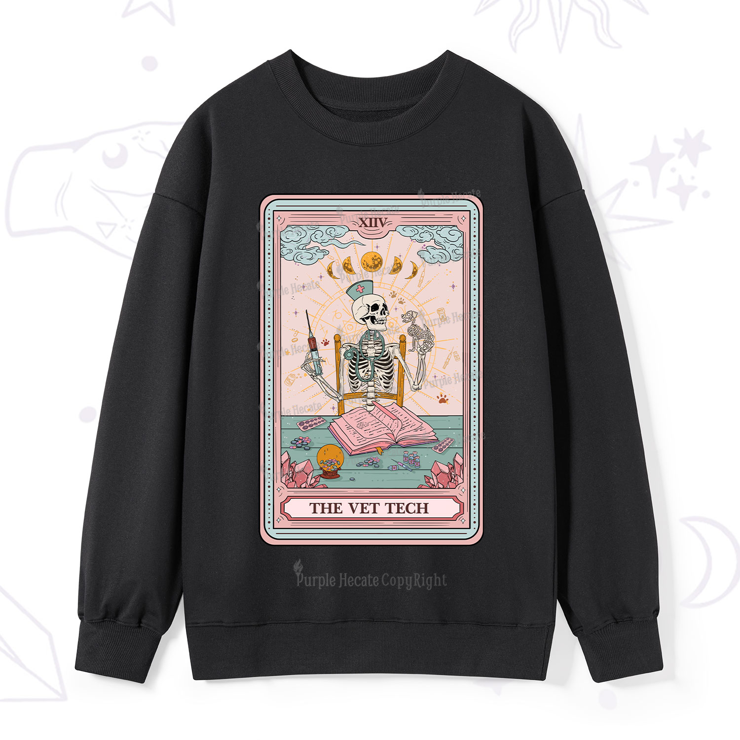 Purplehecate The Vet Tech Tarot Card Sweatshirt
