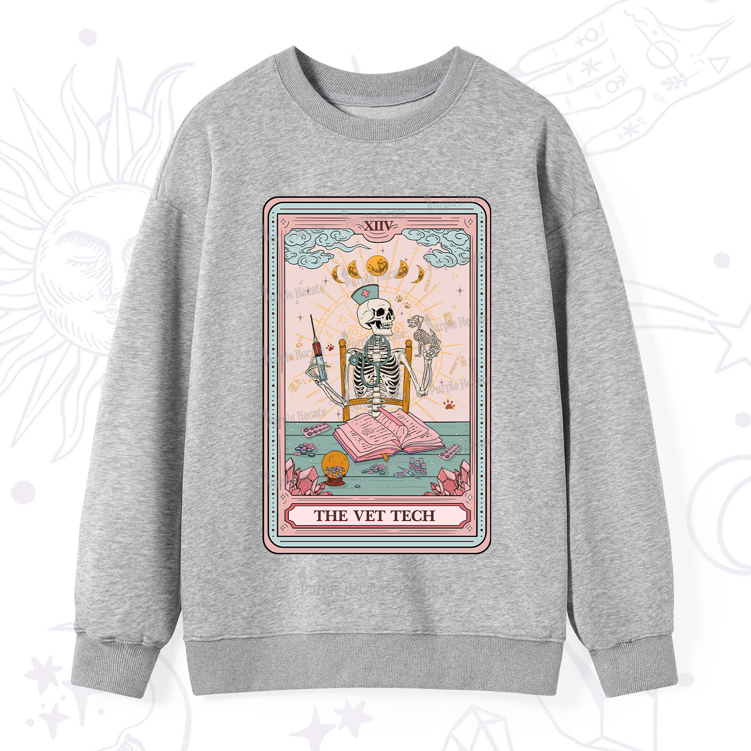Purplehecate The Vet Tech Tarot Card Sweatshirt