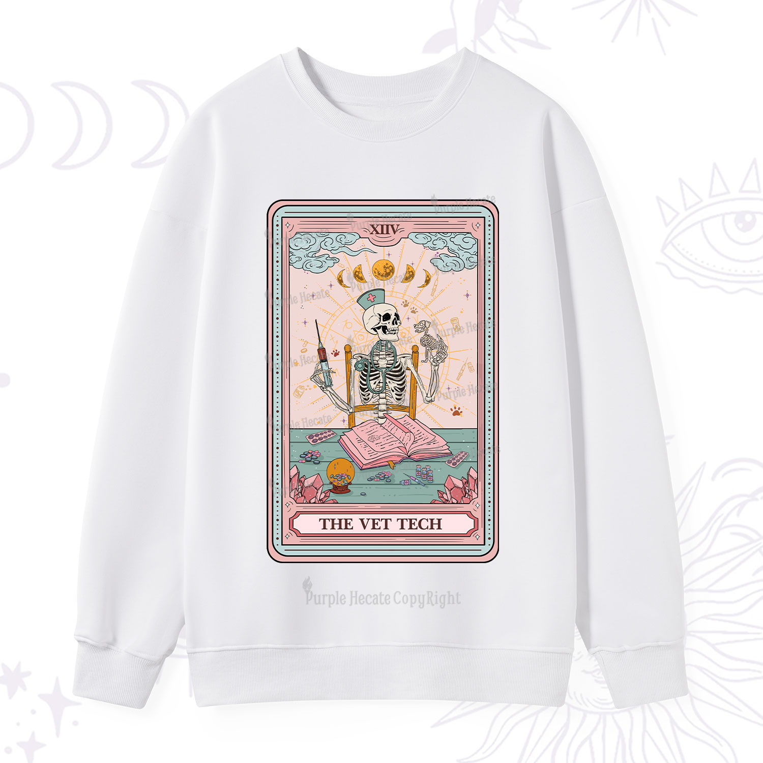 Purplehecate The Vet Tech Tarot Card Sweatshirt